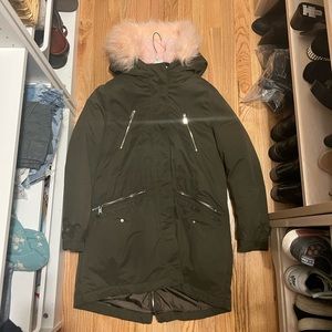 Mango pink and green jacket like new
